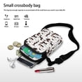 thumbnail image 7 of HELLHERO Dachshunds Bones Prints with Zipper Closed Polyester Crossbody Sling Bag Adults 4.33x1.97x7.09, 7 of 7