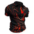 thumbnail image 5 of FUZHIQ Men's Polo Shirts Short Sleeve Gradient Print Rhinestone Detail Casual Golf Polo Breathable Quick Dry Party Daily Wear Fashion Collared Shirt,M, 5 of 5