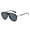 Bk Full Grey, variant on Oversized Aviator Sunglasses UV400 Protection Unisex Plastic Metal Frame Shades