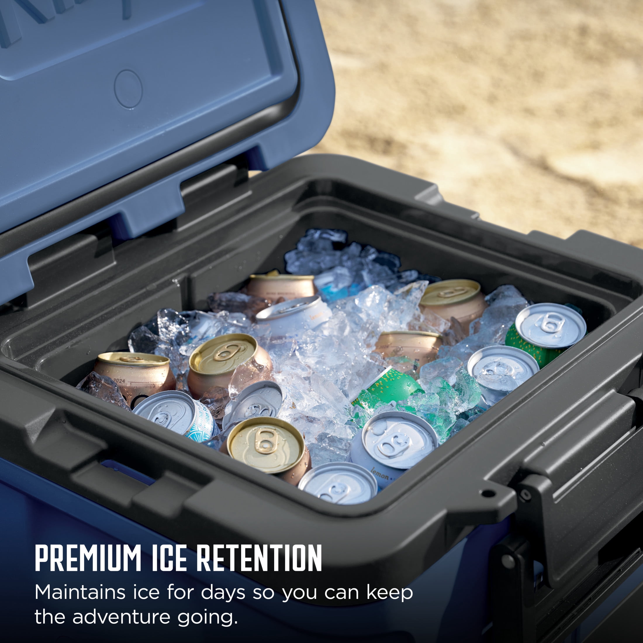 Ninja FrostVault 30-Qt Wheeled Cooler with Cold Dry Zone, Integrated Fridge-Temp Dry Storage Drawer, Premium Heavy-Duty Insulated Cooler, Keeps Ice for Days, FB230BL Lakeshore Blue