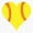 1pcs, variant on Softball Heart Ball Sport Sticker
