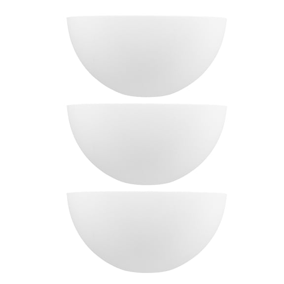 Hemobllo 3Pcs White Plastic Mushroom Lamp Shades Easy Install for Home Lighting