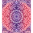 thumbnail image 3 of Pink and Purple Duvet Cover Set, Vintage Art in Mandala Print Ombre Myriad Realms Geometry Design, Decorative 2 Piece Bedding Set with 1 Pillow Shams, Twin Size, Violet Hot Pink, by Ambesonne, 3 of 3