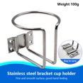thumbnail image 3 of Titular de la taza de acero inoxidable RV Truck Bottle Soporte Hardware Taza de café Cómper Accesorios de Pesca Accesorios de repuesto Inevent VI014461-00, 3 of 7