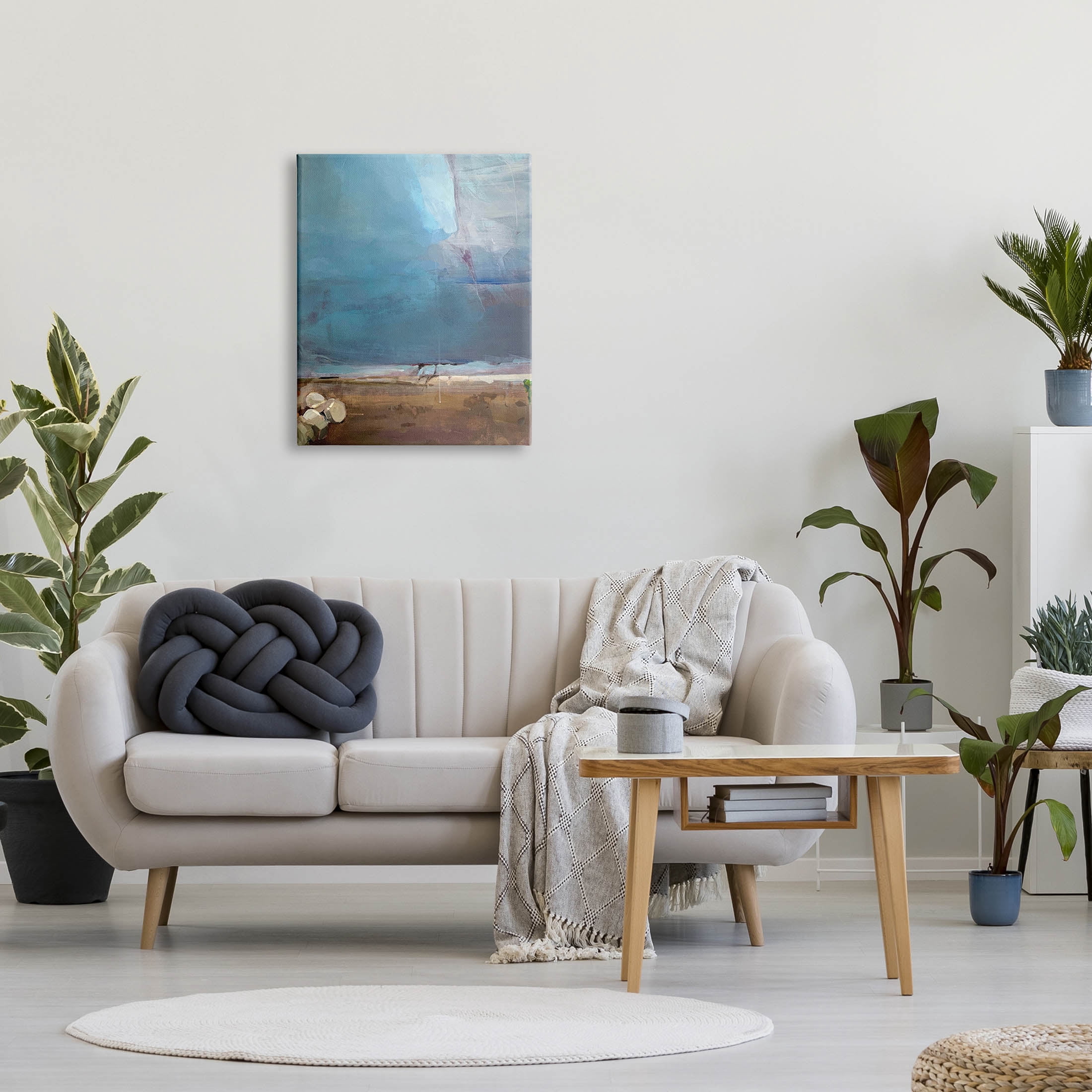 Abstract Sky Scenery Landscape Abstract Painting Gallery Wrapped Canvas Print Wall Art