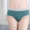 thumbnail image 3 of 3 Pack Women's Cotton Underwear Mid Low Rise Full Briefs Breathable Ladies Panties, 3 of 9