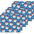 thumbnail image 3 of SKYSONIC Christmas Santa Claus Washcloths Set of 4, Highly Absorbent Soft Cotton Fingertip Towels for Bathroom, Kitchen, Gym, Spa, Home Decor, 12x12 Inch, 3 of 7