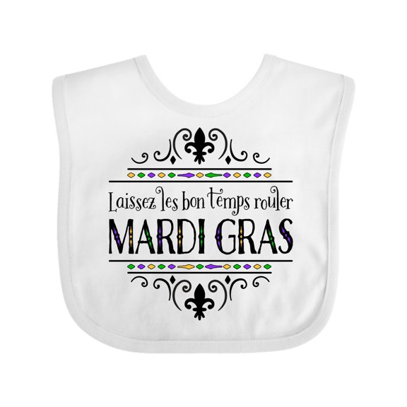 Inktastic Laissez Les Bon Temps Rouler Mardi Gras Boys or Girls Baby Bib