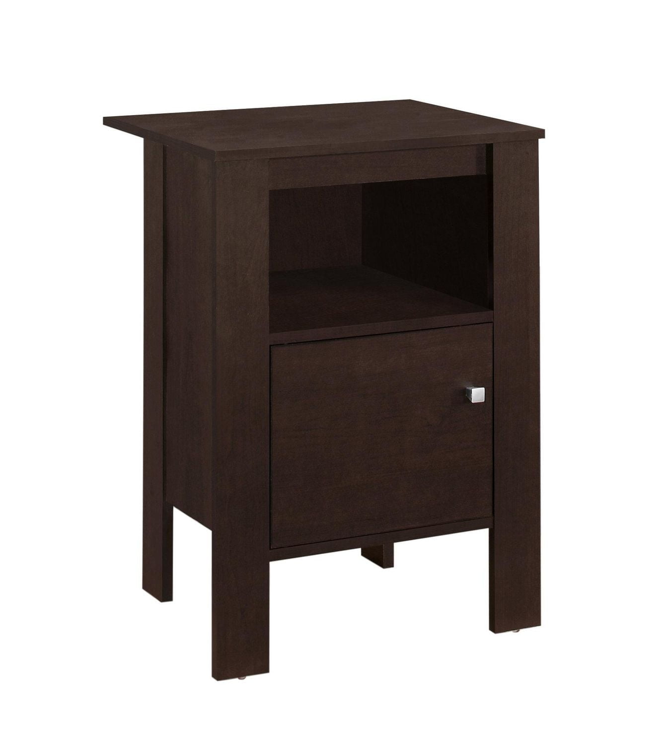 Monarch Specialties Accent Table, Side, End, Nightstand, Lamp, Storage, Living Room, Bedroom, Brown Laminate, Transitional