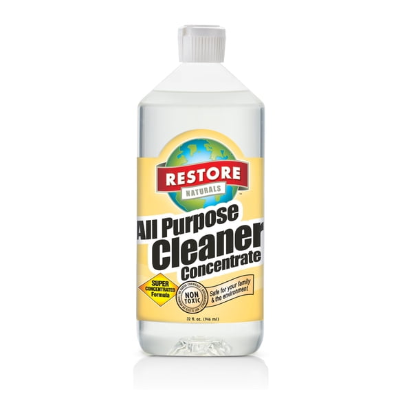 Restore Naturals All Purpose Cleaner Concentrate, 32 fl oz | Concentrated Multi-Surface Cleaner | Makes Multiple Gallons