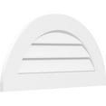 thumbnail image 2 of 28"W  x 14"H Half Round Surface Mount PVC Gable Vent: Functional, w/ 3-1/2"W x 1"P Standard Frame, 2 of 13