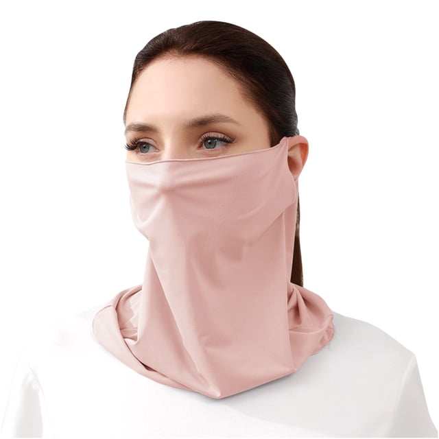 Womens Cycling Mask Hanging Ear Outdoor Breathable Ice Silk Bib