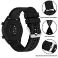 thumbnail image 3 of Silicone Watch Straps 19mm Quick Release Rubber Replacement Bands for Men Women - Extra Long, Black with Silver Buckle, 3 of 7