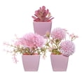 thumbnail image 2 of 3 piezas de flores falsas en macetas para decoración de mesa, adornos de plantas en macetas rosas falsas Estilo A, 2 of 9