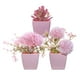 thumbnail image 2 of 3 piezas de flores falsas en macetas para decoración de mesa, adornos de plantas en macetas rosas falsas Estilo A, 2 of 9