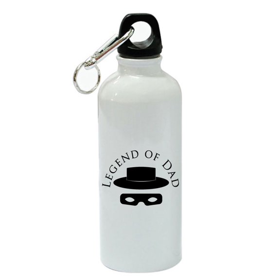 Legend Of Dad White Aluminum Sports 20 oz Water Bottle