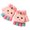 Pink, variant on Winter Mittens for Kids Fingerless Gloves with Mitten Cover Cartoon Convertible Flip Top Gloves Toddler Kids Winter Wool Knit Fingerless Gloves with Mitten Cover