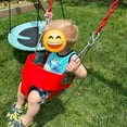 thumbnail image 3 of KINSPORY Toddler Swing Set, 59" Heavy-Duty Coated Iron Chains Baby Swing, High Back Full Bucket Infant Seat with Tree Straps, Backyard Outdoor Indoor, 3 of 7