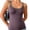 Brown, variant on Women's Summer Letter Print Sling Tank Top, Breathable Round Neck with Chest Pad for Casual Daily Wear
