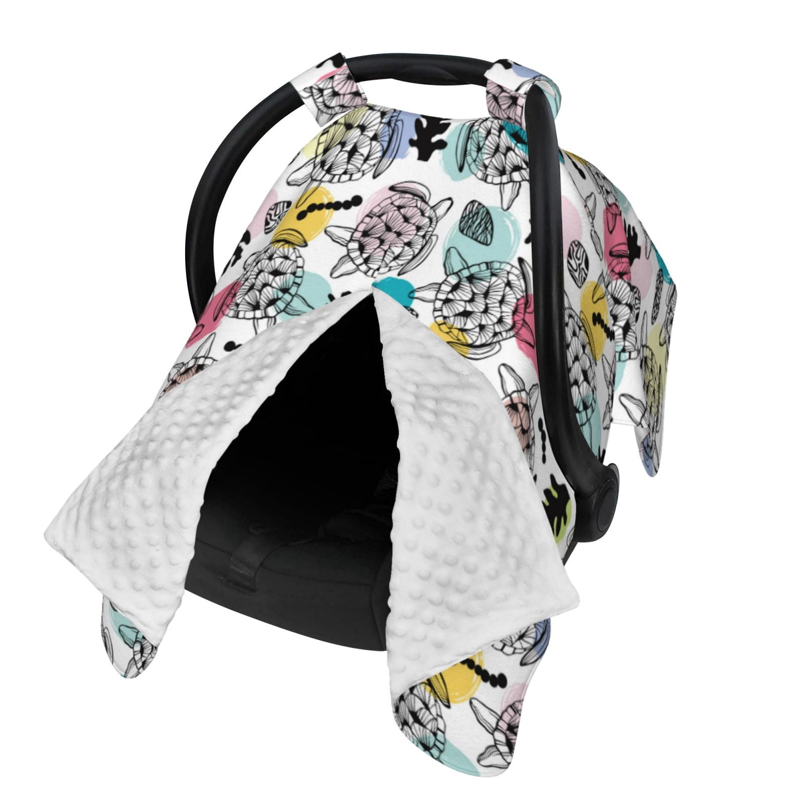 Naloa Turtle Baby Car Seat Cover, Breathable Baby Carrier Cover, Multiuse Baby Carrier Cover & Nursing Breastfeeding Cover