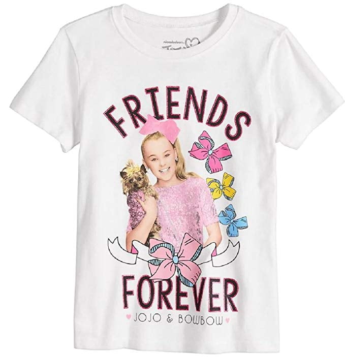 Nickelodeon JoJo Siwa Bow Bow Friends Forever White T-Shirt (Big Girls