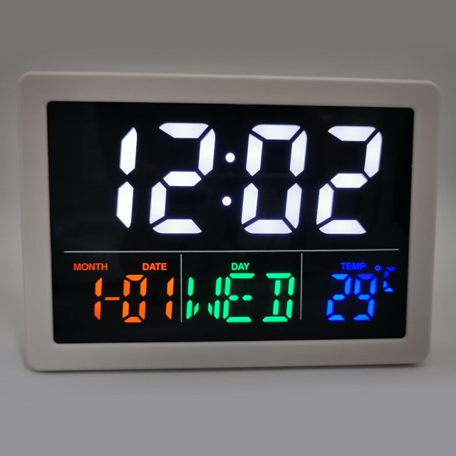 Reloj de pantalla de desperta Digital LED eléctrico-10 ~ 50 ℃ rango fácil de leer decoración de mitorio de oficina para Colco reloj digital pantalla grande