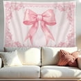 thumbnail image 4 of Gojian Pink Tapestry Coquette Pink Aesthetic Bedroom Hanging Wall Art Preppy Tapestry Decor Kit Cute Room Decoration for Women Girls Room Dorm Apartment, 4 of 6
