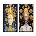 thumbnail image 2 of Designart "Beauty in Sci-Fi Portrait of a Futuristic Woman I" Fashion Woman Framed Wall Art Set Of 2 - Glam Gold Framed Wall Art Set Of 2, 2 of 6