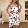 thumbnail image 2 of WRKEKC Jumpsuit for Girls Sleeveless Floral Print Spaghetti Strap Romper with Pockets Summer Casual Short Overalls for Kids 5-14 Years, 2 of 5
