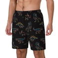 thumbnail image 2 of Daiia Neon Dinosaur Mens Swim Trunks Swim Shorts Quick Dry Swim Shorts with Mesh Lining Pockets-X-Large, 2 of 9