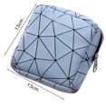 Grofry Women Menstrual Pad Pouch，Period Kit Bag，Geometric Print