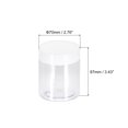 thumbnail image 2 of Transparente Plástico Frascos con Blanca Tapa - 4Uds 9oz/250ml Almacenamiento Recipientes Juego 70mm Diámetro Reutilizables Macetas para Cocina Organizador Unique Bargains conjuntos de contenedores de almacenamiento de alimentos, 2 of 5