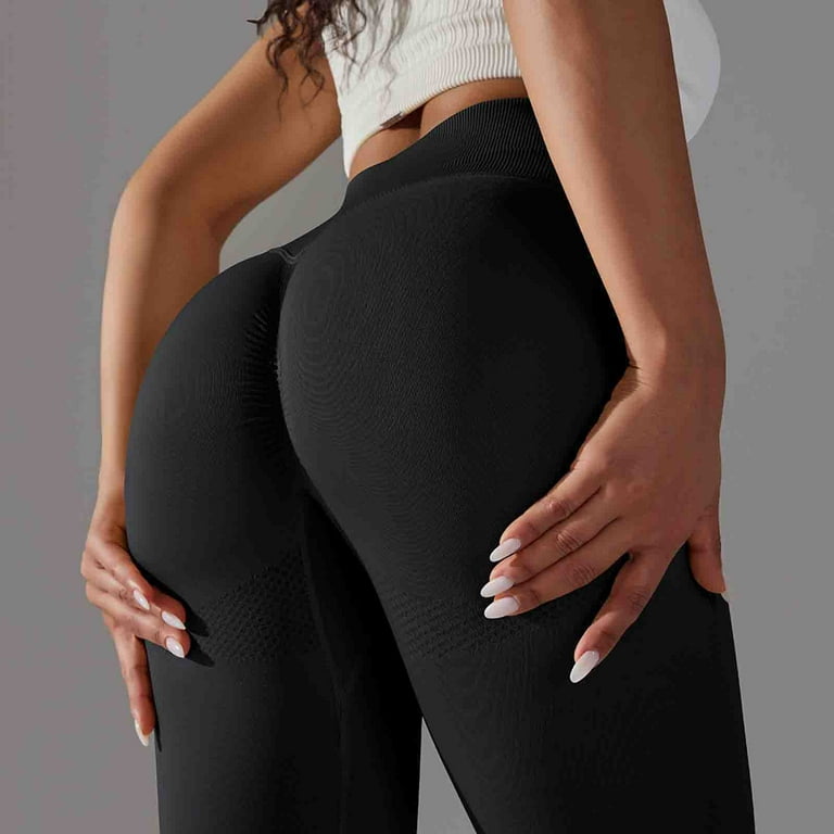 Women's Seersucker Crop Leggings - Butt Lifting, Soft & Sexy Yoga Pants for  Fitness & Workout Activewear