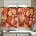 thumbnail image 5 of Autumn Leaf Sheer Curtains 45 Inch Length 2 Panels Set, Semi Transparent Voile Rod Pocket Curtains for Living Dining Room Bedroom Drapes Fall Maple Vintage Pumpkin Thanksgiving, 5 of 8