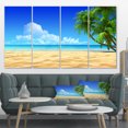 thumbnail image 1 of Palmiers de Noix de Coco Courbés sur la Plage - Impression sur Toile, 1 of 3