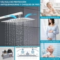 thumbnail image 4 of Ducha Empotrados Set-Regadera Cuadrada y Monomando Para Regadera,Sistema de Ducha,Sistema de Regaderas Para Baño Plateado,Cabeza de Ducha de Lluvia de Alta Presión de 10 Pulgadas y Rociador Ducha Mano, 4 of 7