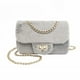 thumbnail image 1 of Bolso de mano con solapa de cadena sólida para mujer, bandolera de hombro, bandolera (gris) Likrtyny Para estrenar, 1 of 6