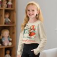 thumbnail image 4 of DISNIMO Girl's Long Sleeve Crop Tops Christmas Snowman Printed Kids Crewneck Pullover Sweatshirt Fashion Loose Cropped Sweatshirt for Teens Youth, 4 of 7