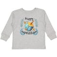 thumbnail image 3 of Inktastic Happy Hanukkah Dreidel and Laurels Boys or Girls Long Sleeve Toddler T-Shirt, 3 of 5