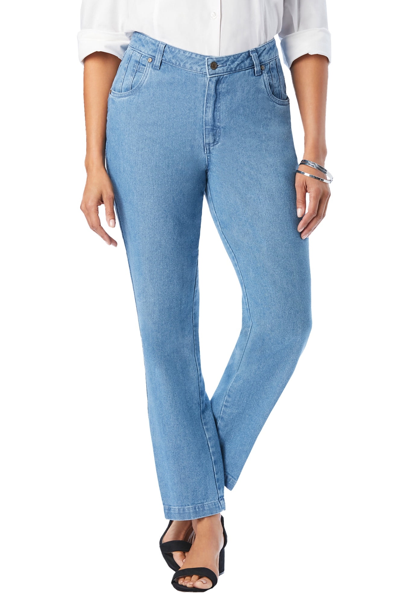 Jessica Women's Plus Size Classic Cotton Denim Jeans 100% Cotton Walmart.com