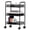 Black, variant on CATGOOD 3 Tier Rolling Cart on Wheels, Multifunctional Mesh Utility Cart with 4 Side Hooks for Home Bathroom Kitchen Office Living Room, White