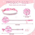 thumbnail image 2 of Mumup 1Pack Cat Collars,Rhinestone for Girl Cats Bling Kitten Flower Adjustable Breakaway Collar with Bell Soft Velvet Leather Collar for Puppy Small Dogs, 2 of 6