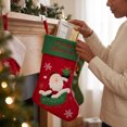 thumbnail image 7 of Christmas Snowman Stocking Bag, Gift Bag Ornament Pendant with Festive Design and Classic Style, Tree Hanging for Home, Fireplace, Holiday, Party, Seasonal, Gift, Decor, Green, 7 of 7