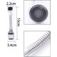 thumbnail image 2 of Extensión de grifo de 2 piezas, filtro de extensión giratorio, extensión de grifo de ducha, caño ajustable 360, 2 of 5