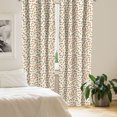 thumbnail image 2 of Ambesonne Floral Window Curtains, Simple Circle Shaped Flowers, Each 28" W x 63" L, Ivory Olive Green Scarlet, 2 of 4