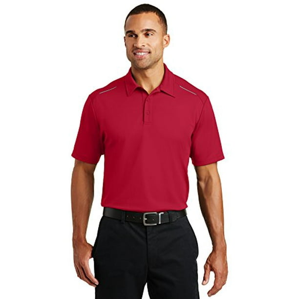 Port Authority Pinpoint Mesh Polo. K580 L Rich Red Walmart