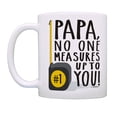thumbnail image 2 of ThisWear Funny Papa Mugs Papa No One Measures Up To You Papa Cup Set 11 ounce 2 Pack Coffee Mugs, 2 of 4