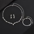 thumbnail image 5 of AEXTO Bride Crystal Necklace Earrings Set Bridal Wedding Jewelry Sets Rhinestone Choker Necklace Costume Jewelry Set for Women and Brides, 5 of 5