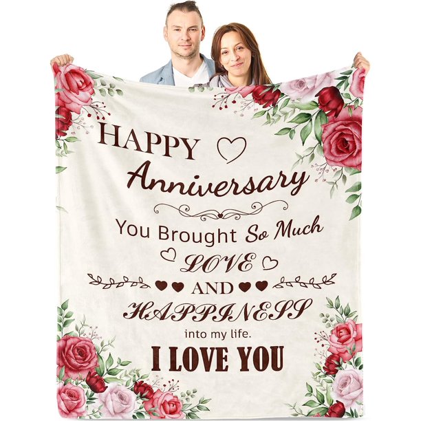 LHSHID 25th Anniversary Blanket Gifts Gift for 25th Wedding Anniversary 25 Years of Marriage Gift for Ruby Wedding Anniversary for Couple Yess Wife Husband Dad Mom Back Throw Blanket 50x60in