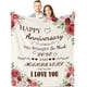 thumbnail image 1 of LHSHID 25th Anniversary Blanket Gifts Gift for 25th Wedding Anniversary 25 Years of Marriage Gift for Ruby Wedding Anniversary for Couple Yess Wife Husband Dad Mom Back Throw Blanket 50x60in, 1 of 6